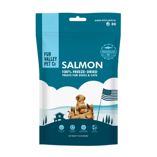 Co. Freeze Dried Raw Salmon Treats & Topper for Dogs and Cats - 1 Oz.